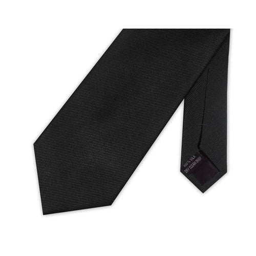 Black Woven Silk Tie - Knightsbridge