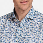 Blue 2 Ply Cotton Shirt - Thomas Maine