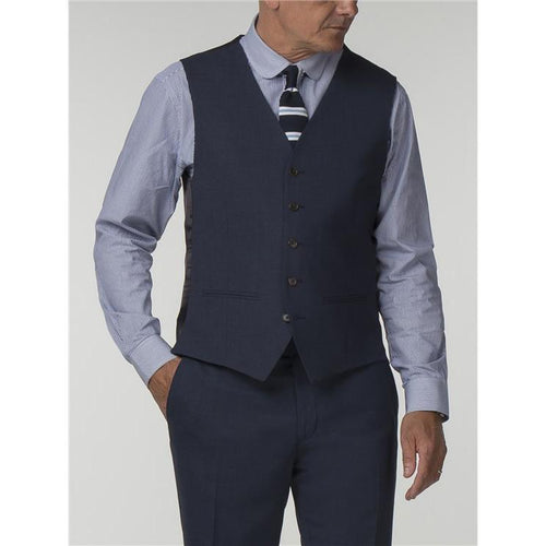 Blue Flannel Waistcoat - Gibson London