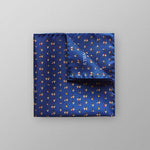 Blue-Floral Pattern Pocket Square - Eton Shirts