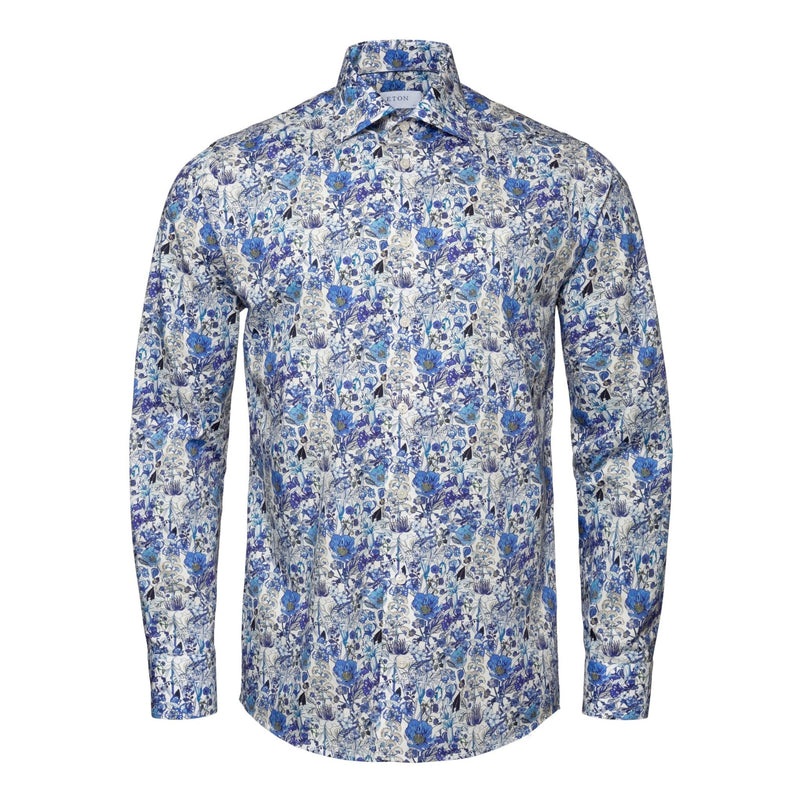 Blue Floral Shirt - Eton Shirts