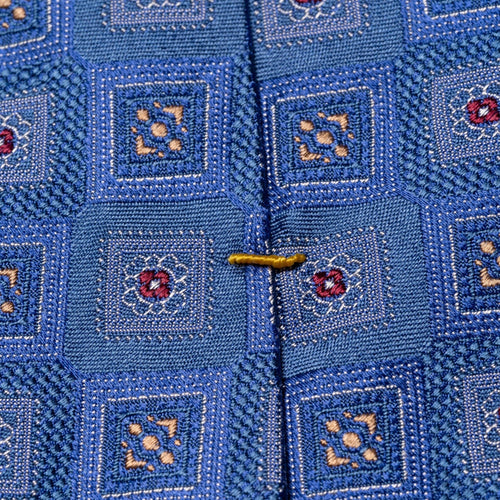 Blue Geo Silk Tie - Eton Shirts