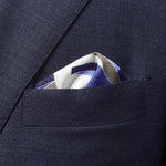 Blue Geometric Print Pocket Square - Eton Shirts