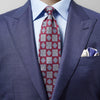 Blue Geometric Print Pocket Square - Eton Shirts