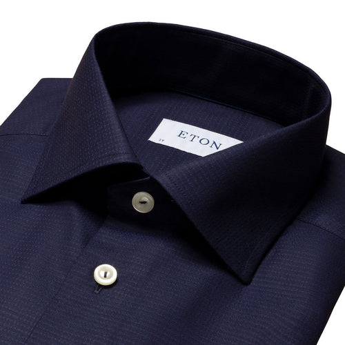 Blue Pin Dot Twill Shirt - Eton Shirts