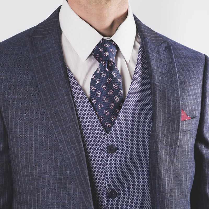 Blue Pinstripe Suit - John Victor