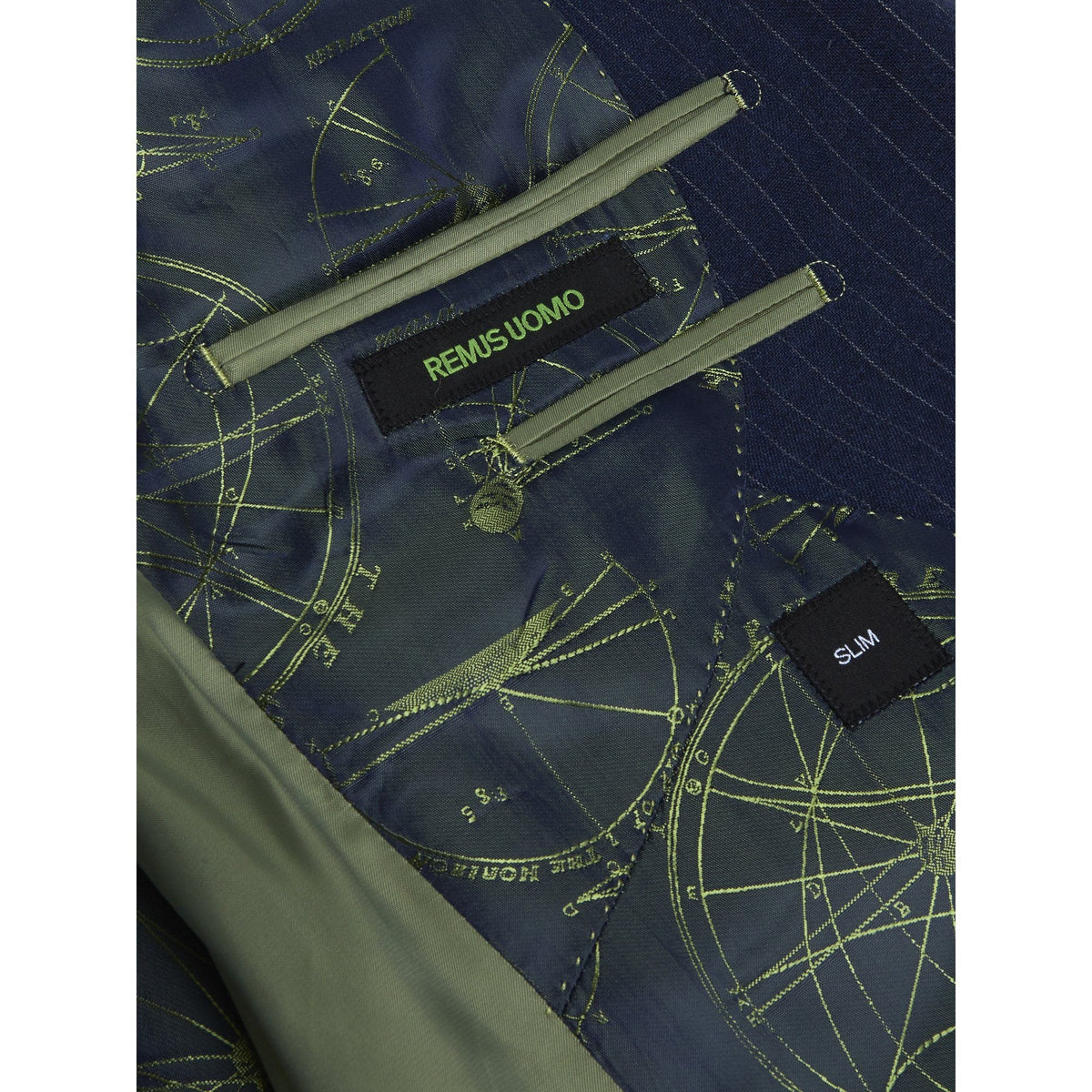 Blue Pinstripe Wool Suit - Remus Uomo