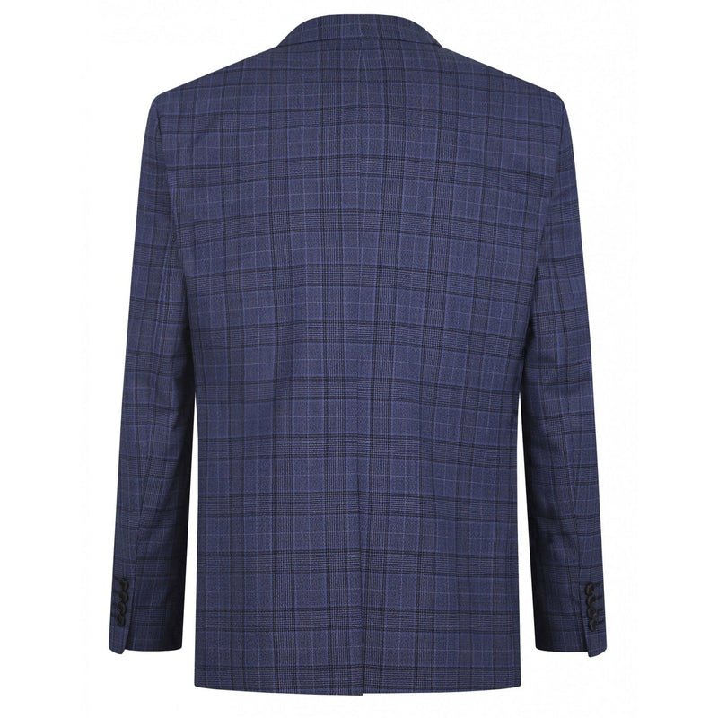 Blue Prince of Wales Check Wool Jacket - Torre