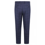Blue Prince of Wales Check Wool Trouser - Torre