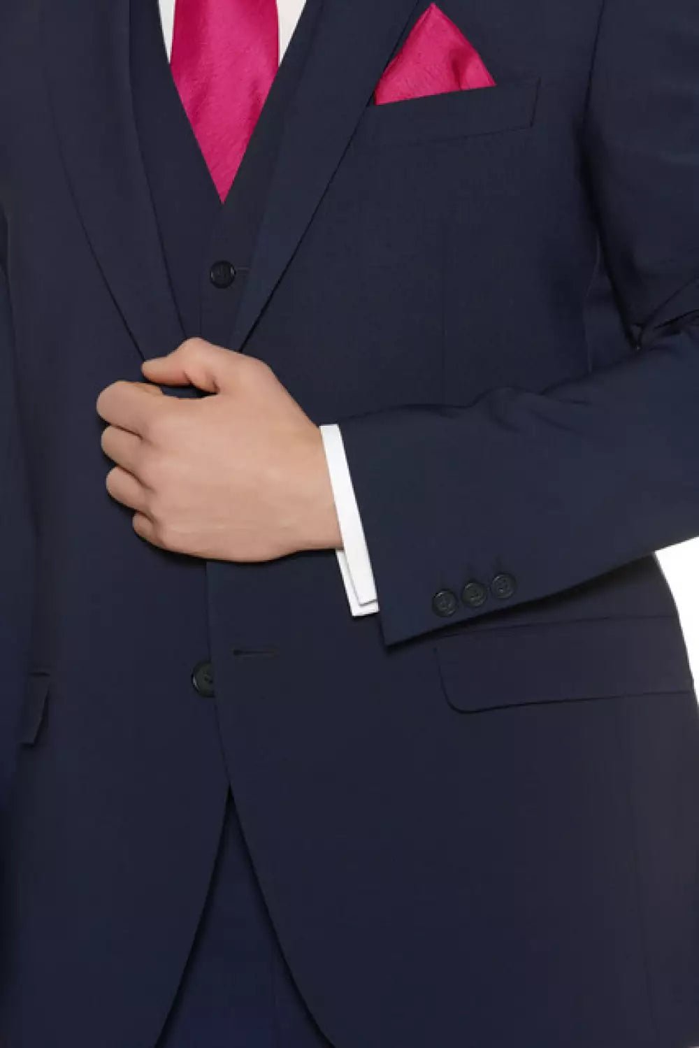 Blue Slim Fit Wedding Suit Package - Leonard Silver