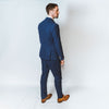 Blue Tweed Wedding Suit - Leonard Silver