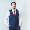 Blue Tweed Wedding Suit - Leonard Silver