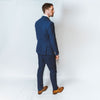 Blue Tweed Wedding Suit Jacket - Leonard Silver