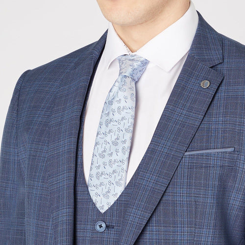 Blue Woolrich Check Suit - Remus Uomo