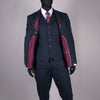 Blue Wool/Silk Tweed Waistcoat - Gibson London