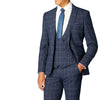 Bold Check Dark Blue Suit - Remus Uomo