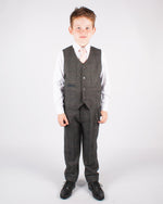 Boy's Grey Tweed Suit - Leonard Silver