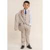 Boy's Ivory Check Suit - Leonard Silver