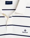 Breton Stripe Pique Polo White - Gant