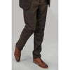 Brown Multi Check Tweed Trousers - Leonard Silver