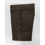 Brown Multi Check Tweed Trousers - Leonard Silver