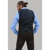 Brown Multi Check Tweed Waistcoat - Leonard Silver
