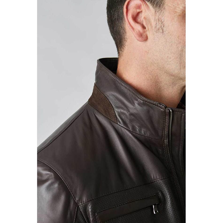 Brown Nappa Leather Jacket - Florentino
