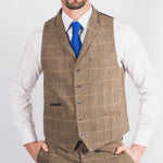 Brown Tweed 3 Piece Suit - Leonard Silver