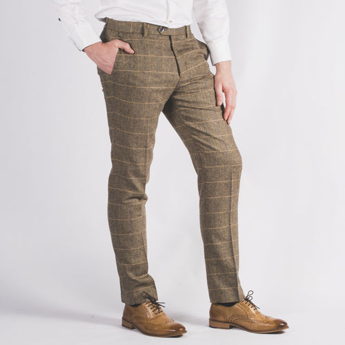 Brown Tweed Trousers - Leonard Silver