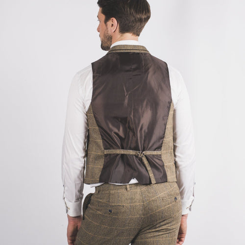 Brown Tweed Waistcoat - Leonard Silver