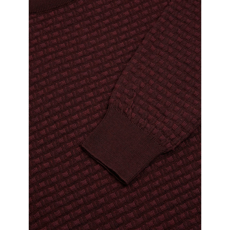 Burgundy Crew Neck Sweater - Remus Uomo