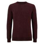 Burgundy Crew Neck Sweater - Remus Uomo