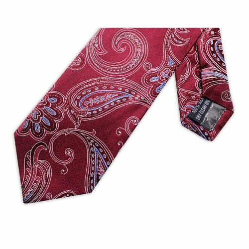 Burgundy Paisley Tie - Knightsbridge