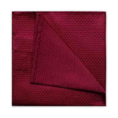 Burgundy Pocket Square - Leonard Silver