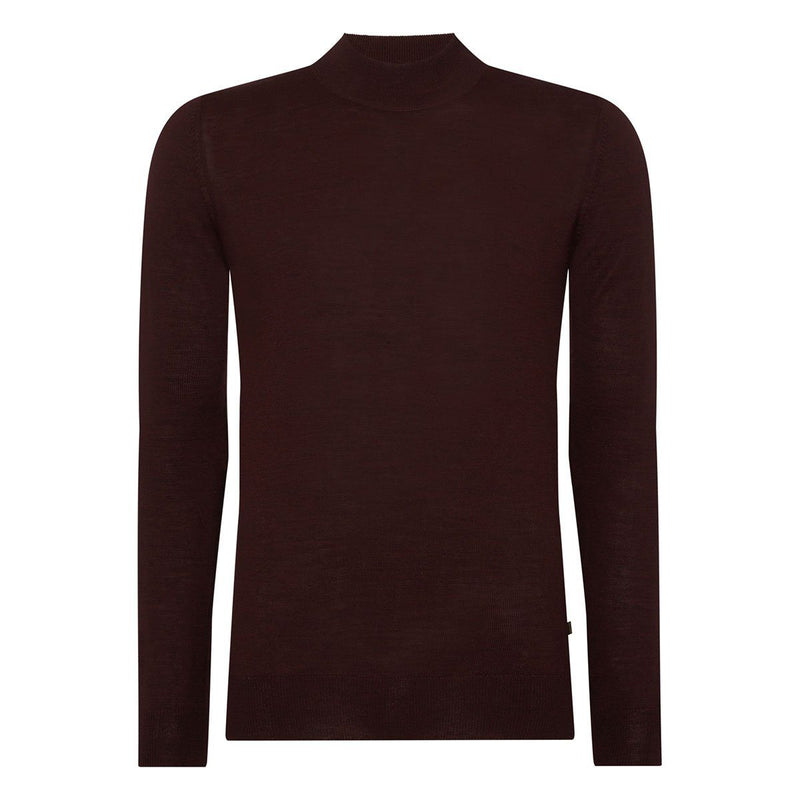 Burgundy Turtle Neck Sweater - Remus Uomo