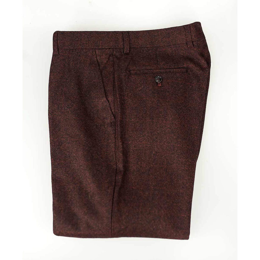 Burgundy Tweed Trousers - Leonard Silver