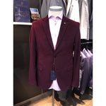 Burgundy Velvet Blazer - Leonard Silver