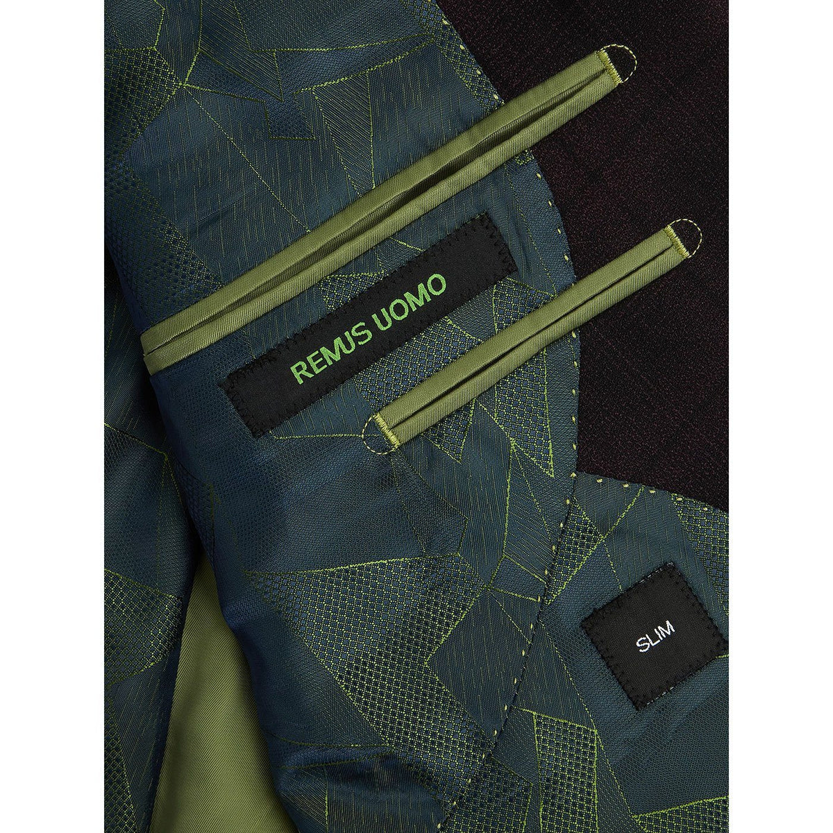 Burgundy X-Slim Fit Check Suit - Remus Uomo