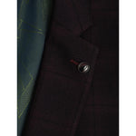Burgundy X-Slim Fit Check Suit - Remus Uomo