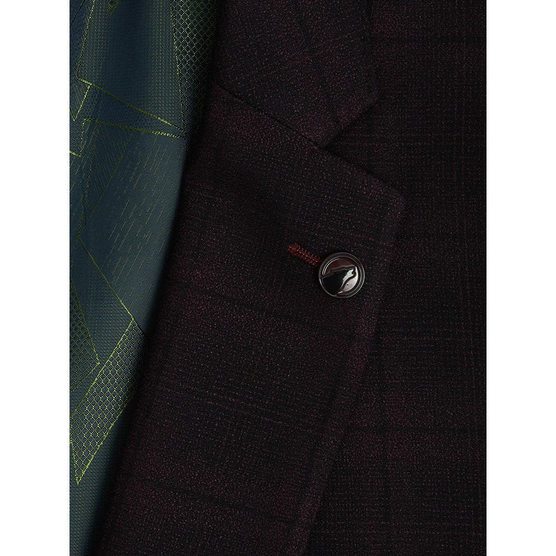 Burgundy X-Slim Fit Check Suit - Remus Uomo