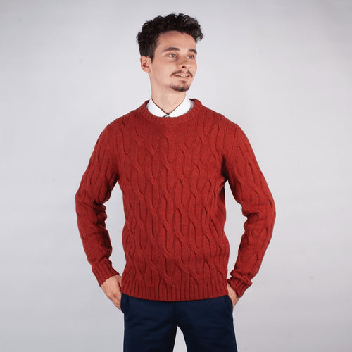 Burnt Orange Chunky Sweater - John Victor