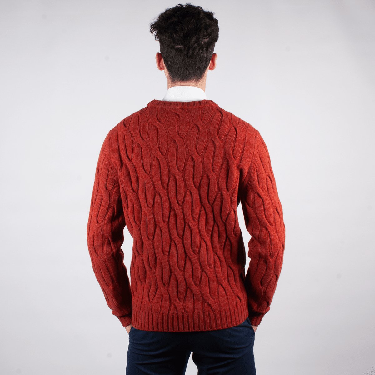 Burnt Orange Chunky Sweater - John Victor