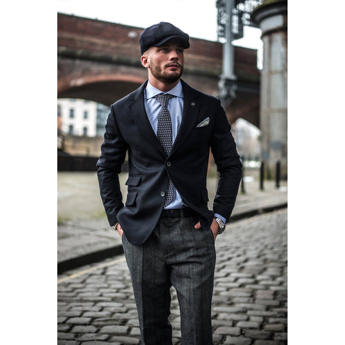 Burstwick Wool Dark Navy Blazer - John Victor