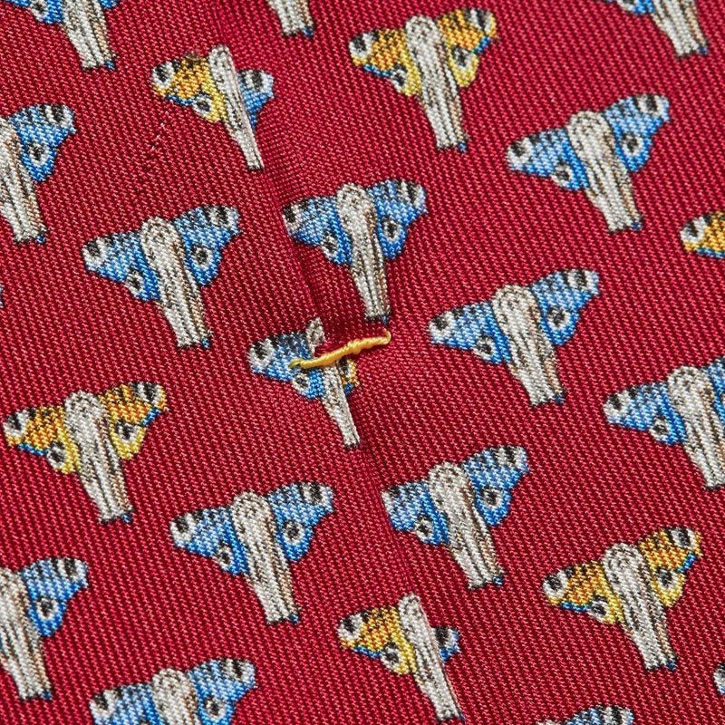 Butterfly Elephant Silk Tie Red - Eton Shirts