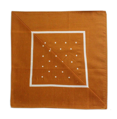 Caramel/White Polka Dot Neckerchief - Knightsbridge