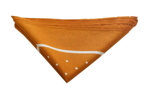 Caramel/White Polka Dot Neckerchief - Knightsbridge