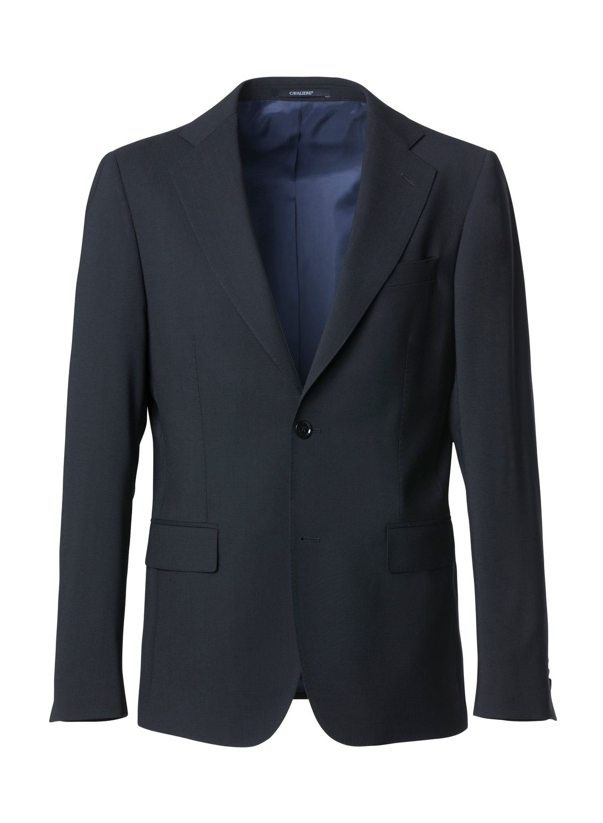 A black single-breasted Carlton Classic Fit Suit Jacket with a notch lapel and two front pockets.