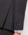 Charcoal Mini Check Suit Jacket - Remus Uomo