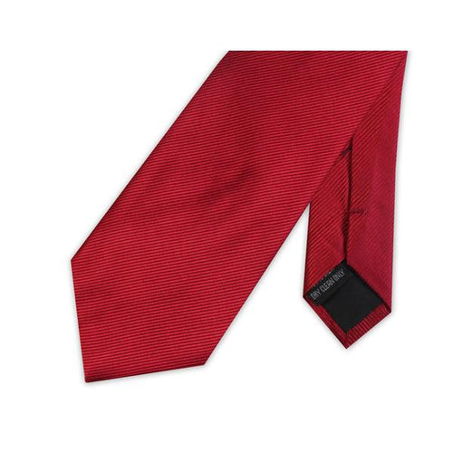 Claret Red Silk Tie - Leonard Silver