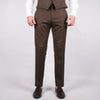 Coffee Herringbone Suit Jacket - Leonard Silver